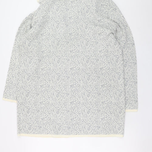 Bonmarché Women’s Grey Acrylic 3/4 Sleeve Open Cardigan Size 16
