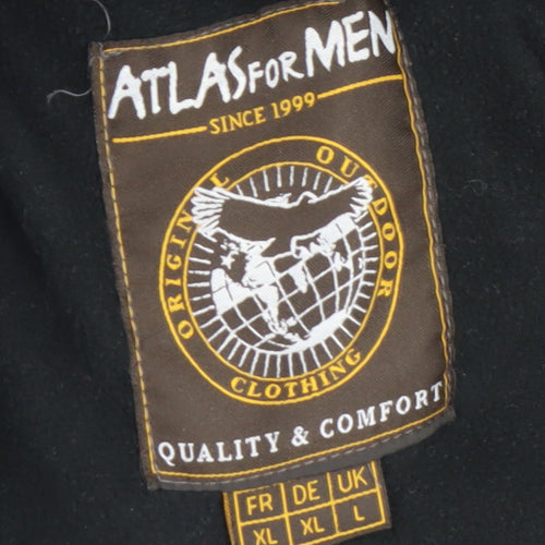 Atlas For Men Grey Water Resistant Parka Jacket L Men's Outdoor Wear