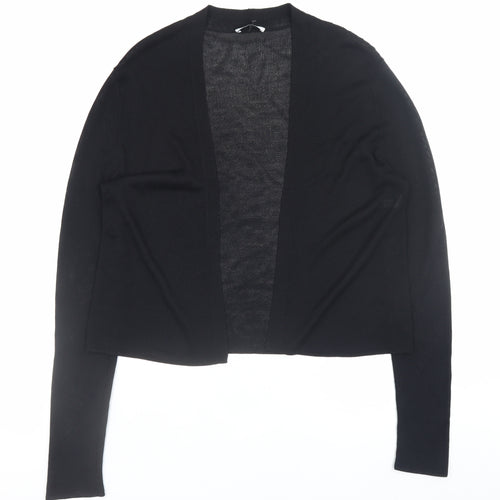 Nicole Farhi Women's Black Knit Open Cardigan M