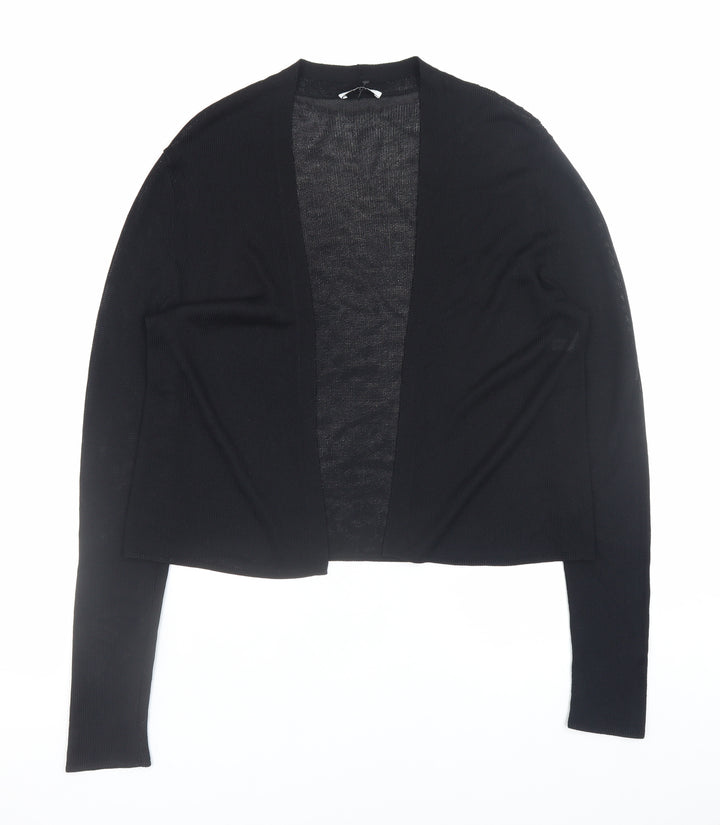 Nicole Farhi Women's Black Knit Open Cardigan M