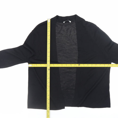Nicole Farhi Women's Black Knit Open Cardigan M