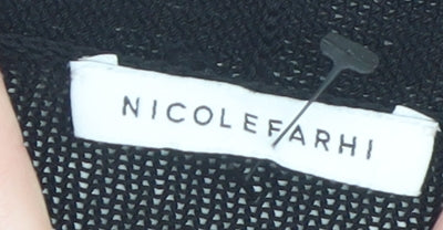 Nicole Farhi Women's Black Knit Open Cardigan M