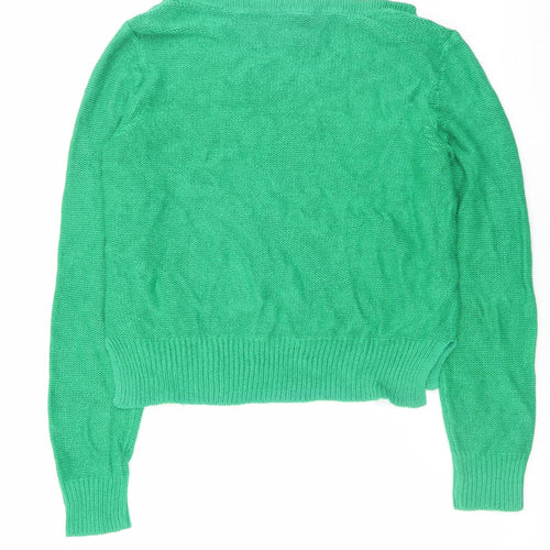 H&M Divided Women's Green Cotton Knit Jumper Size 10