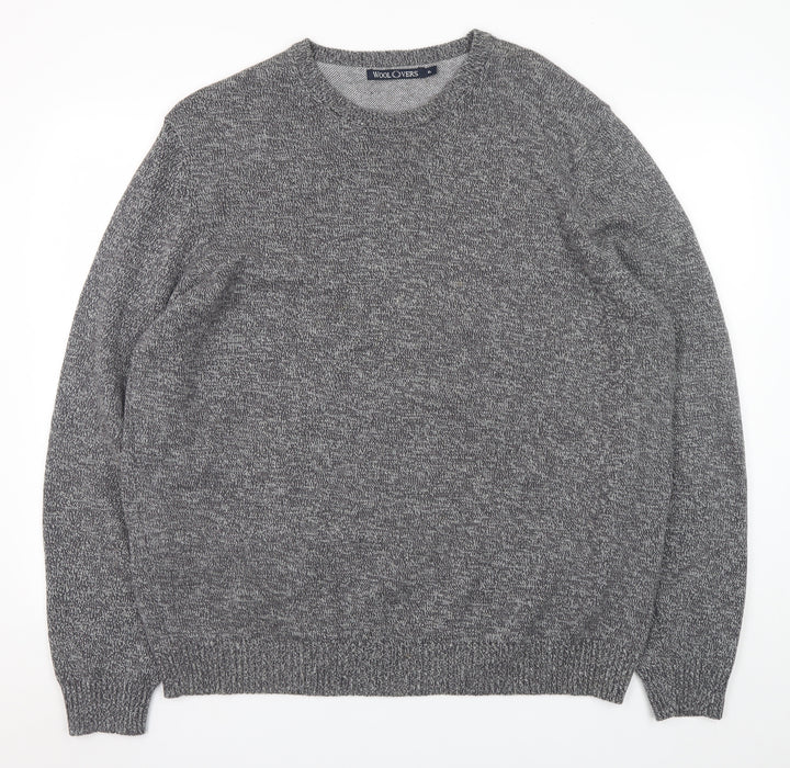 Woolovers Men's Grey Cotton Crew Neck Jumper XL