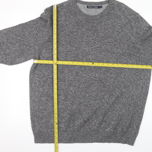 Woolovers Men's Grey Cotton Crew Neck Jumper XL