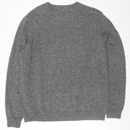 Woolovers Men's Grey Cotton Crew Neck Jumper XL