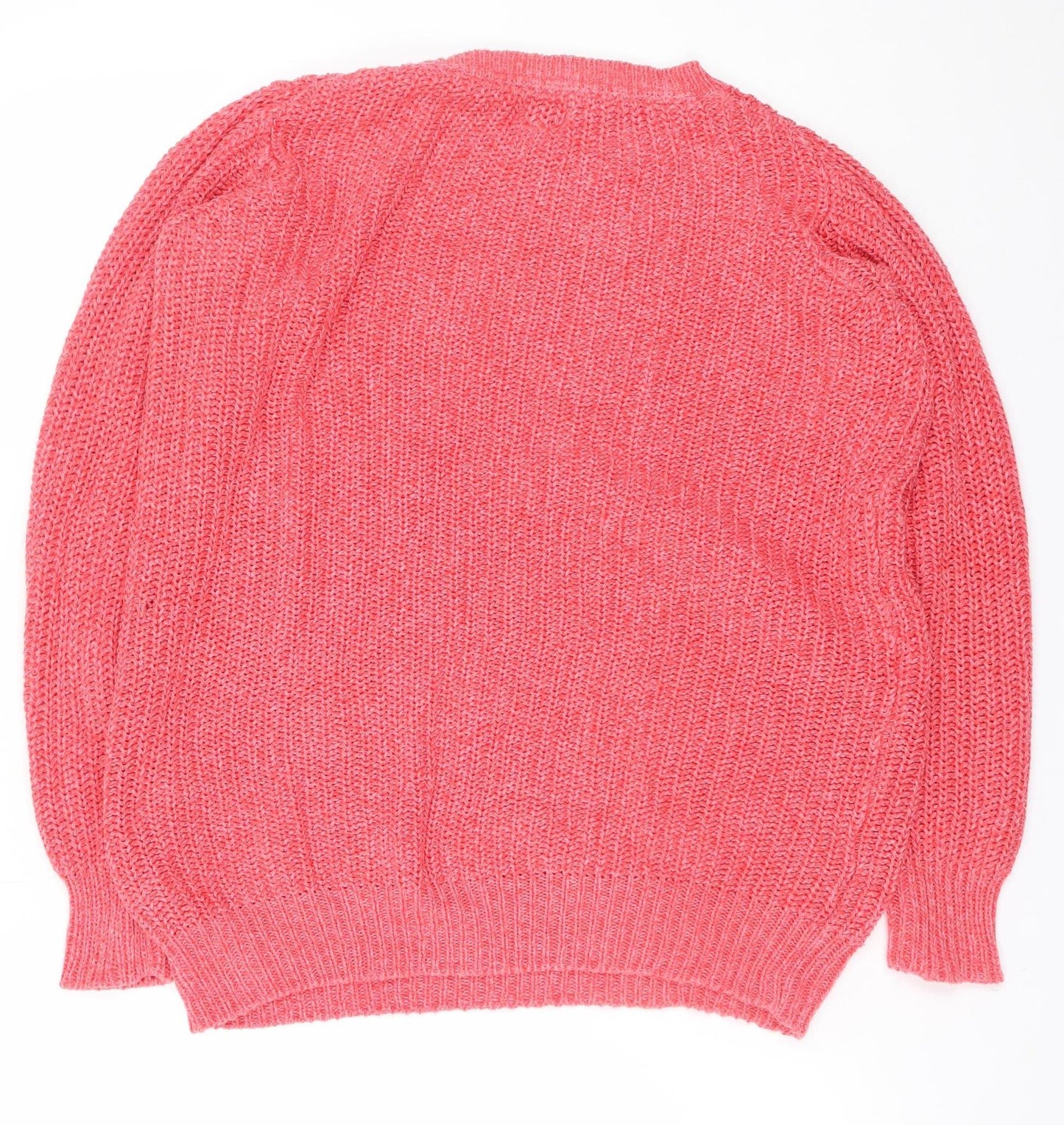 ONLY Unisex Pink Chunky Knit Pullover Jumper Size S
