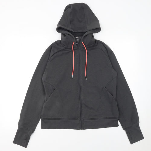 Crane Women’s Black Full Zip Hoodie M Polyester Cotton Blend