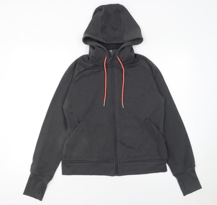 Crane Women’s Black Full Zip Hoodie M Polyester Cotton Blend