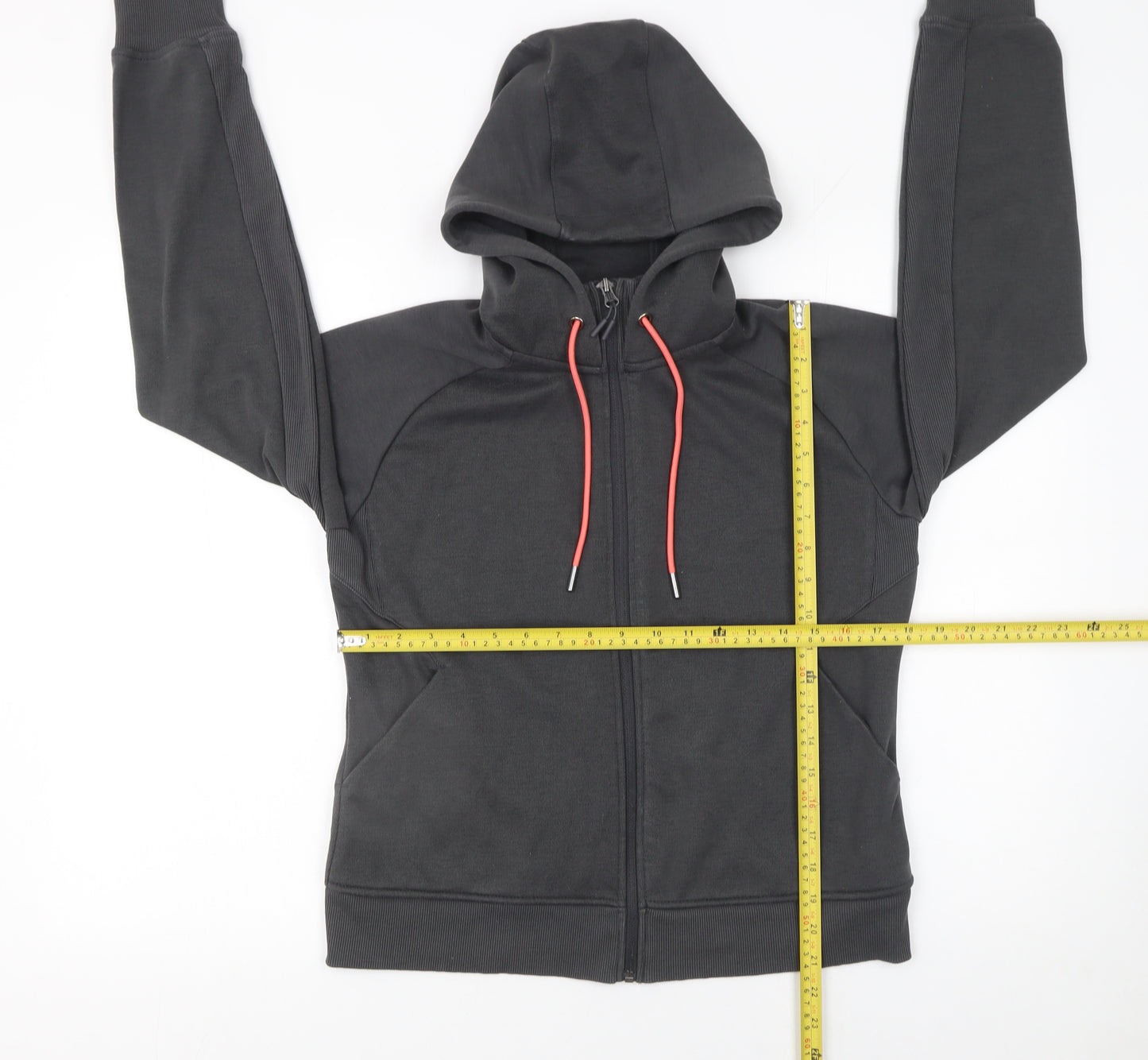Crane Women’s Black Full Zip Hoodie M Polyester Cotton Blend