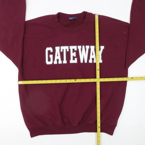 MV Sport Women's Burgundy Gateway Sweatshirt L Cotton Blend