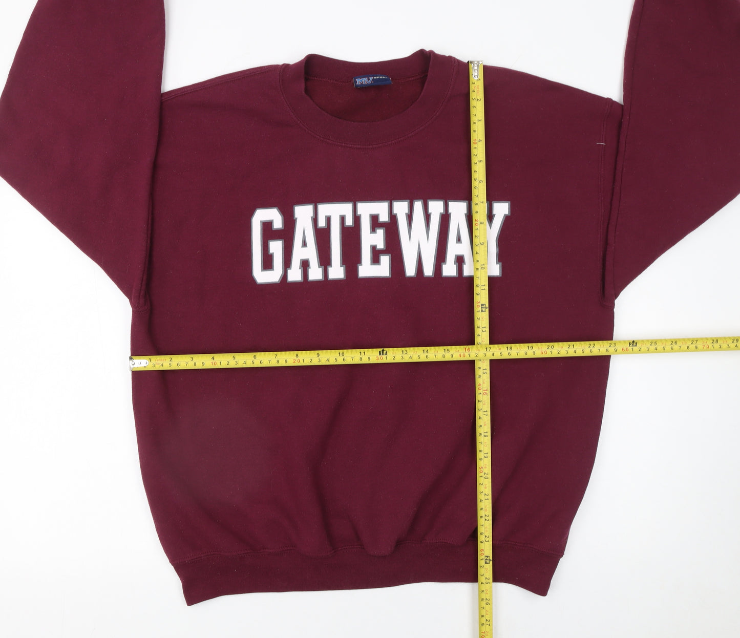 MV Sport Women's Burgundy Gateway Sweatshirt L Cotton Blend