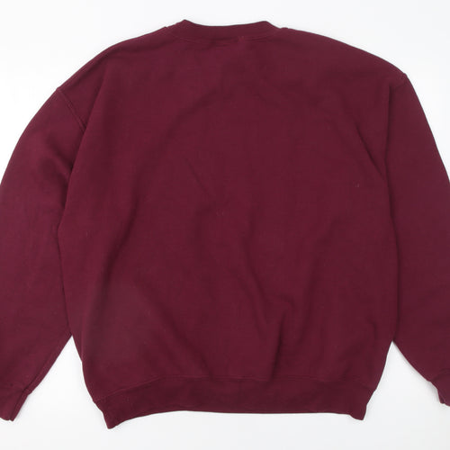 MV Sport Women's Burgundy Gateway Sweatshirt L Cotton Blend