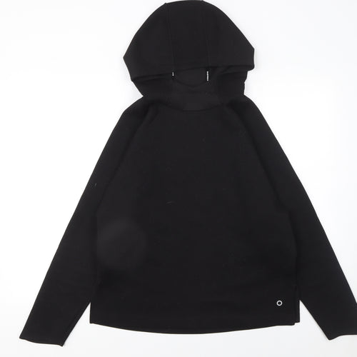 Marks and Spencer Womens Black Size 12 Pullover Hoodie Sweatshirt