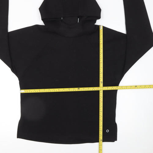 Marks and Spencer Womens Black Size 12 Pullover Hoodie Sweatshirt