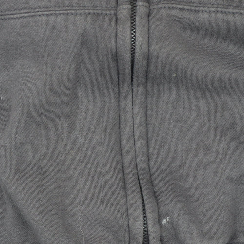 Rising Women Grey Full Zip Sweatshirt M/L Cotton Blend Casual