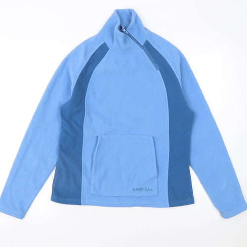Harry Hall Men's Blue Fleece 1/4 Zip Pullover Sweatshirt Size M