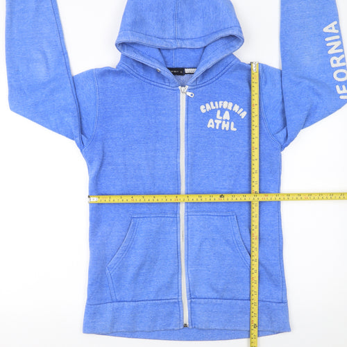 Exhibit Womens Blue Full Zip Hoodie Size 14 California Print