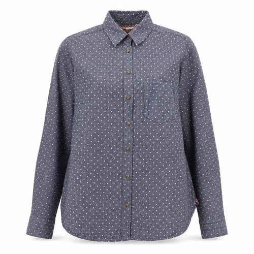 H&M Women’s Blue Polka Dot Cotton Button-Up Shirt Size 10