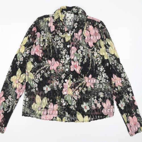 Phase Eight Women's Multicoloured Floral Button-Up Blouse Size M