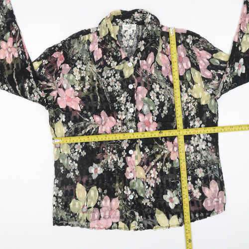 Phase Eight Women's Multicoloured Floral Button-Up Blouse Size M