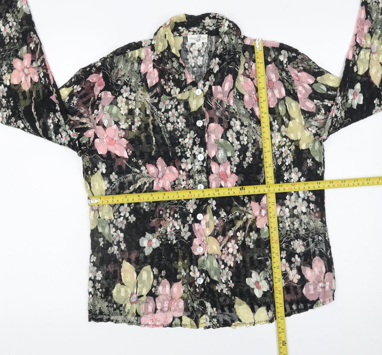 Phase Eight Women's Multicoloured Floral Button-Up Blouse Size M