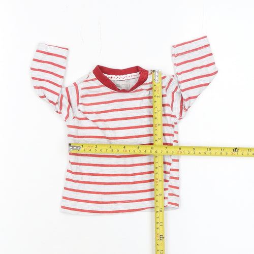 Lee Cooper Unisex Baby Red Striped Long Sleeve T-Shirt 3-6 Months Cotton