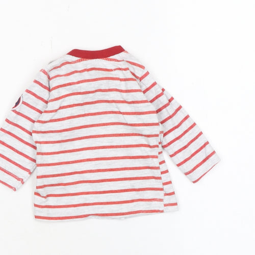 Lee Cooper Unisex Baby Red Striped Long Sleeve T-Shirt 3-6 Months Cotton
