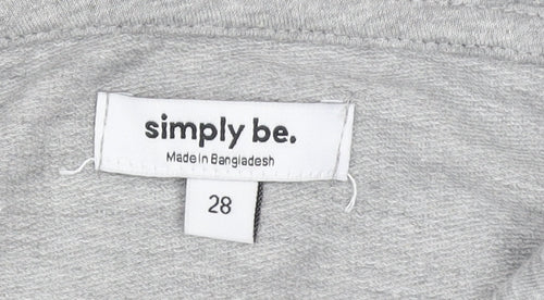 Simply Be Women’s Grey Full Zip Hooded Sweatshirt Size 28
