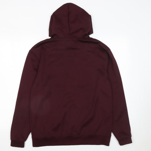 SikSilk Men's Brown Pullover Hoodie Size S Slim Fit Logo Sweatshirt