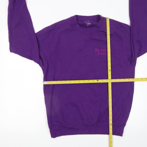 Ted & Stitch Women's Purple Cotton Blend Pullover Sweatshirt - Size M