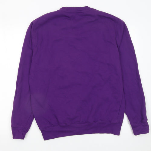 Ted & Stitch Women's Purple Cotton Blend Pullover Sweatshirt - Size M