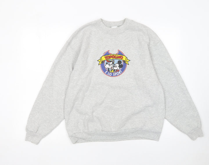 Fruit of the Loom Women’s Grey Topolino Disney Sweatshirt Medium