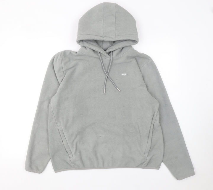 MP Women's Grey Fleece Pullover Hoodie Size M Relaxed Fit