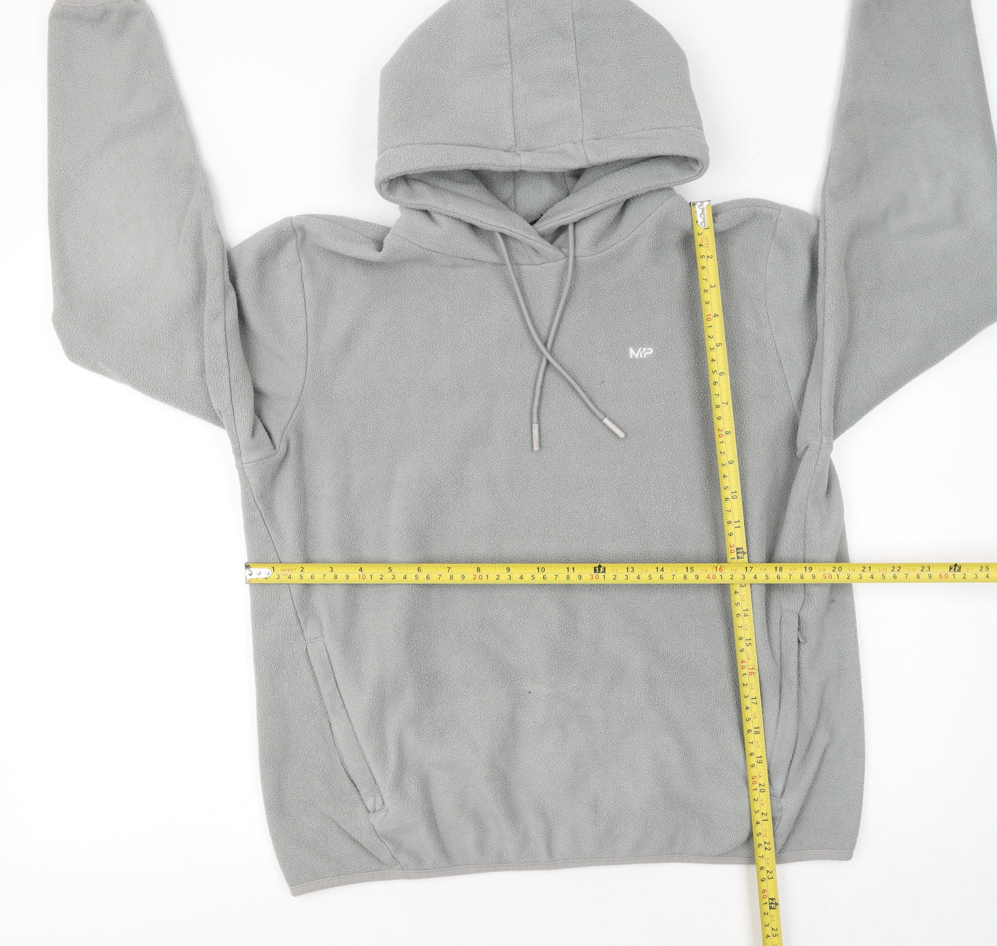 MP Women's Grey Fleece Pullover Hoodie Size M Relaxed Fit
