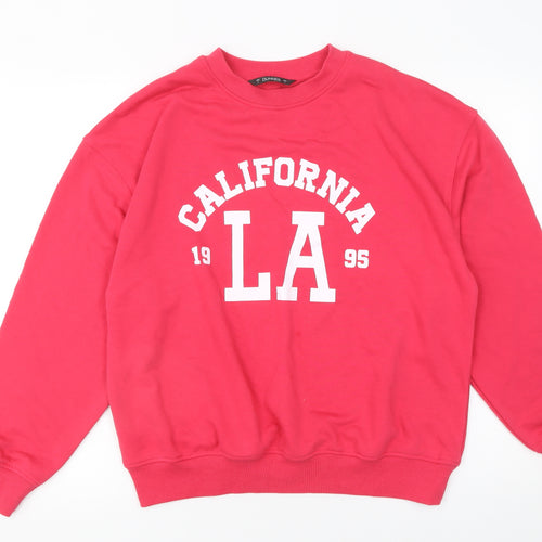 Dunnes Women’s Pink California LA 1995 Pullover Sweatshirt Size S