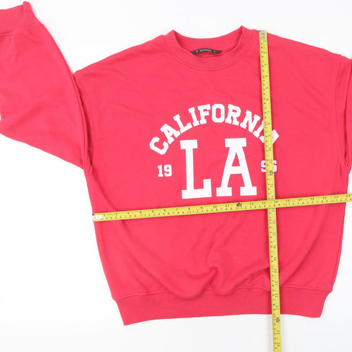 Dunnes Women’s Pink California LA 1995 Pullover Sweatshirt Size S