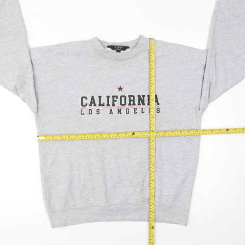 Lipsy Women Grey California Los Angeles Crew Neck Sweatshirt Size S