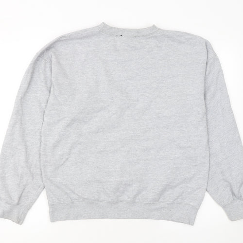Lipsy Women Grey California Los Angeles Crew Neck Sweatshirt Size S