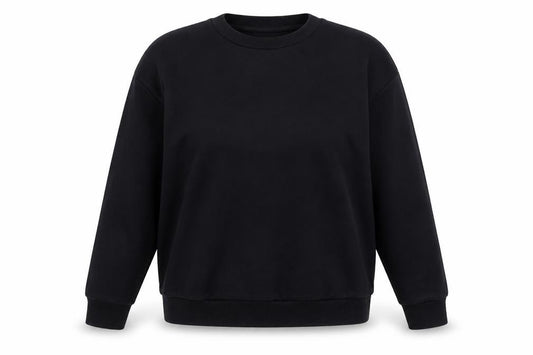 Front view of ASOS Women Black, size 16, Pullover Sweatshirt Long Sleeve