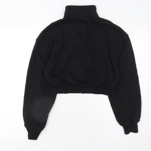 H&M Divided Women’s Black XS Half Zip Cropped Sweatshirt