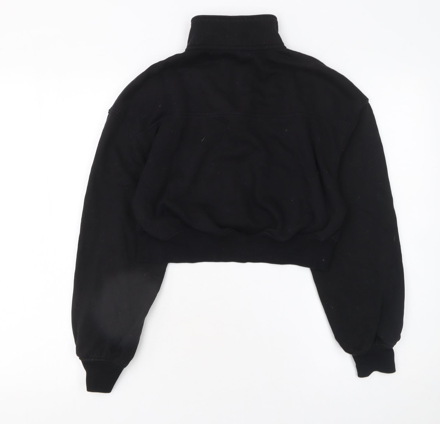 H&M Divided Women’s Black XS Half Zip Cropped Sweatshirt