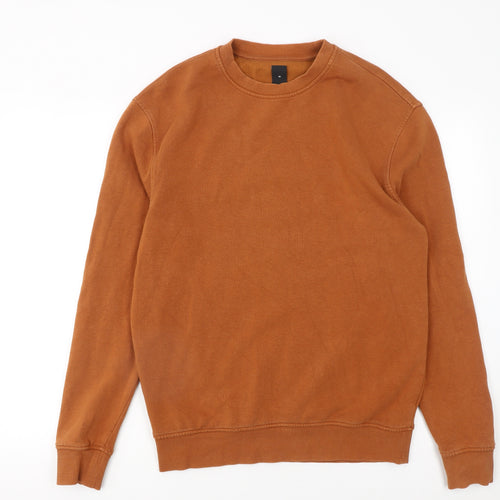 New Look Men’s Brown M Pullover Sweatshirt Regular Fit Fleece
