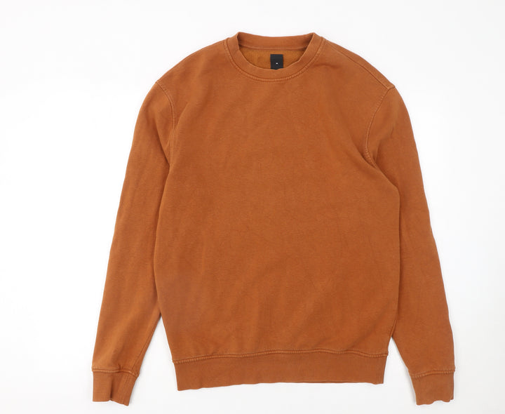 New Look Men’s Brown M Pullover Sweatshirt Regular Fit Fleece