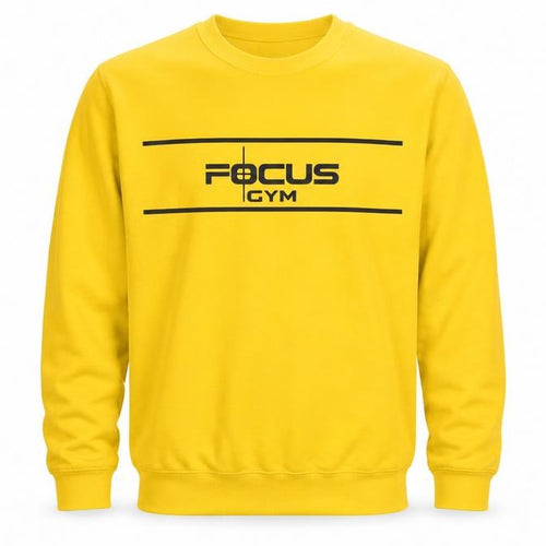 JustHoods Men's Yellow Focus Gym Crew Neck Sweatshirt Size S