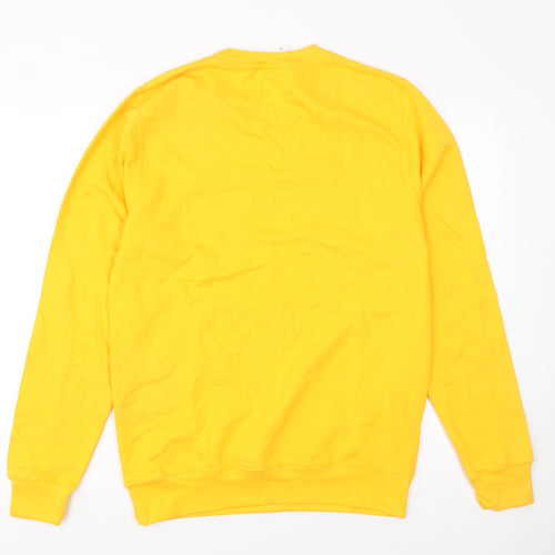 JustHoods Men's Yellow Focus Gym Crew Neck Sweatshirt Size S
