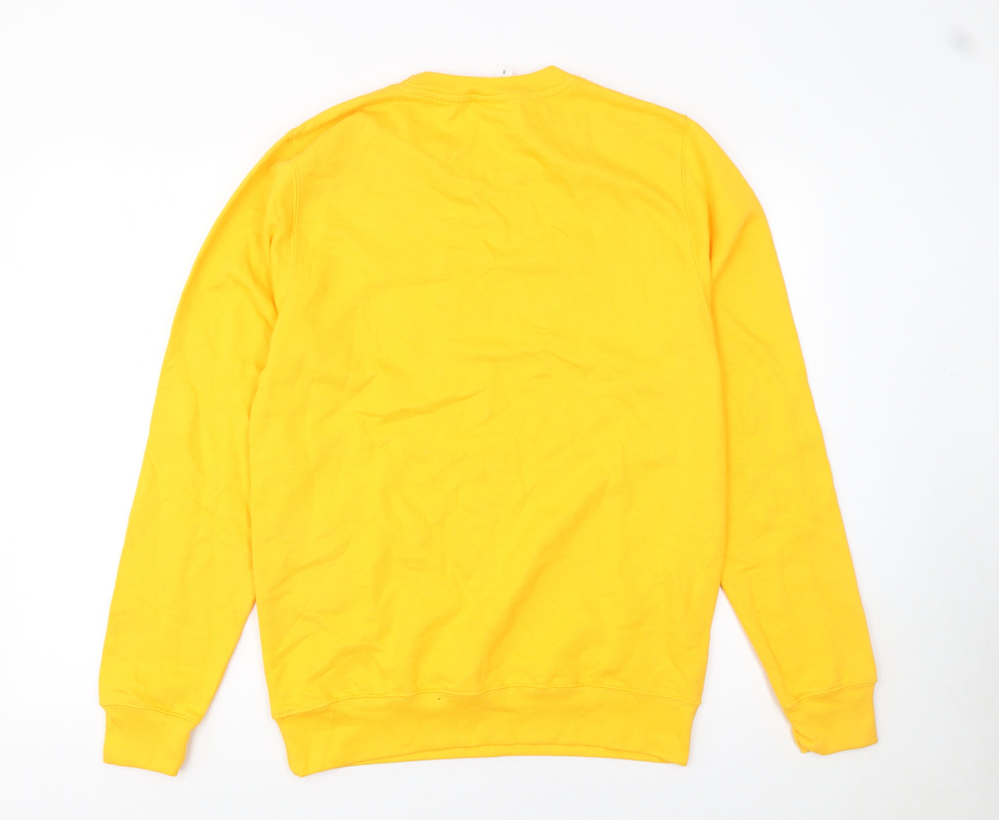 JustHoods Men's Yellow Focus Gym Crew Neck Sweatshirt Size S