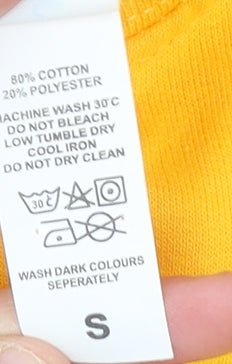 JustHoods Men's Yellow Focus Gym Crew Neck Sweatshirt Size S
