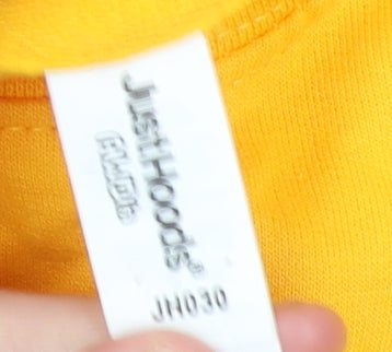 JustHoods Men's Yellow Focus Gym Crew Neck Sweatshirt Size S