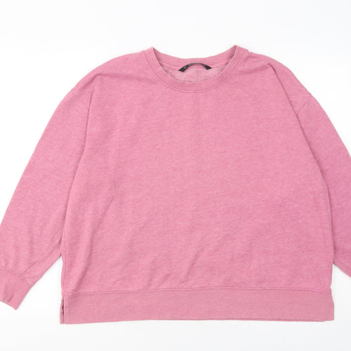 St. Bernard for Dunnes Stores Womens Pink Crew Neck Pullover Sweatshirt Size L